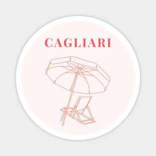 Cagliari Beach Vibes Italian Holiday Magnet